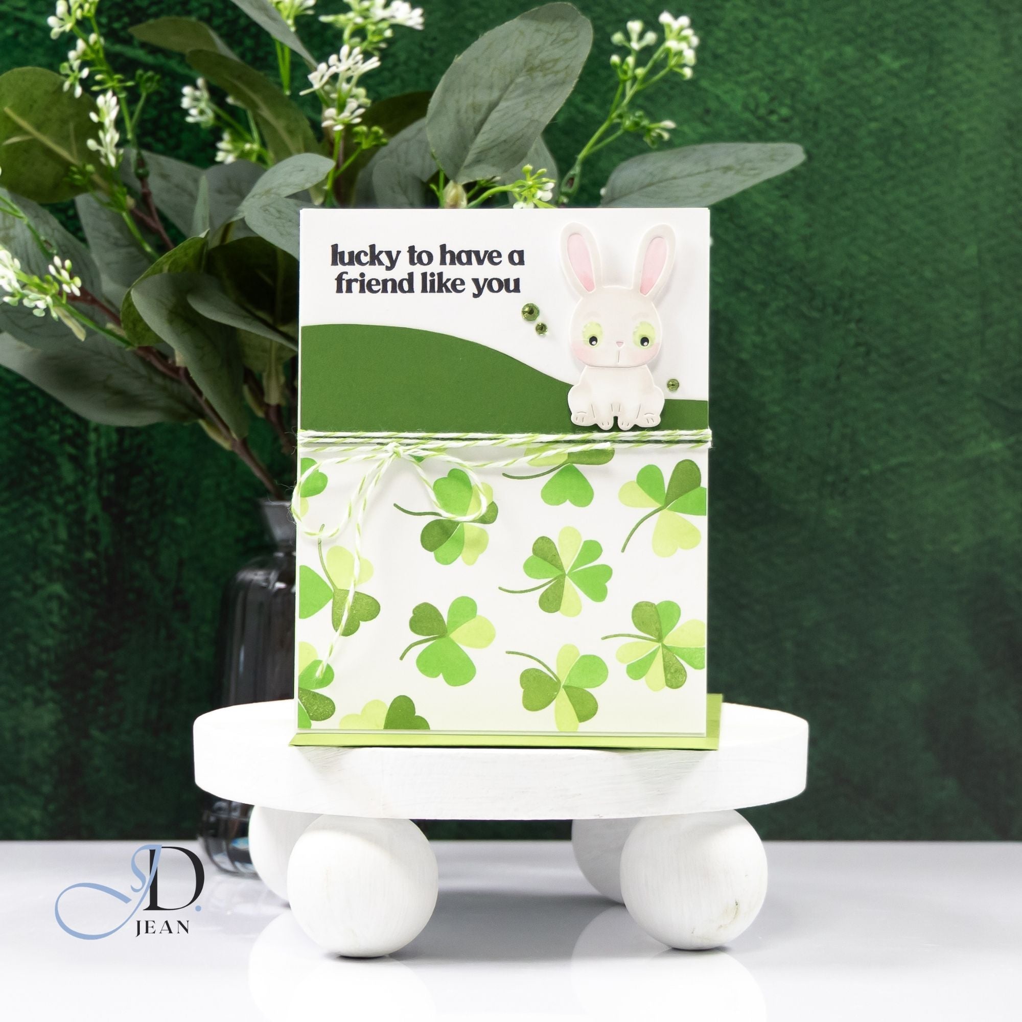 Simon Says Stamp Fable Cute Bunny Wafer Dies s1148 Beautiful Moments St. Patrick's Day Card | color-code:ALT01