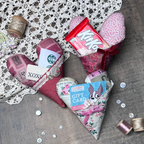 Tim Holtz Fabric Palette Pink Bundle of 10 Fat Quarters Fabric Pocket Hearts | color-code:ALT05
