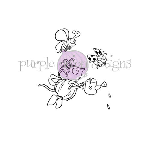 Purple Onion Designs Fairy Mouse And Friends Unmounted Cling Stamp pod5019