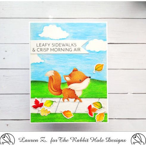 The Rabbit Hole Designs Fall Foxes Dies TRH-215D walking