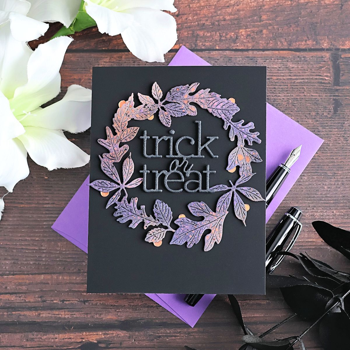 Simon Says Stamp Fall Wreath Wafer Dies s1077 STAMPtember Halloween Card | color-code:ALT03