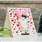 Simon Says Stamp Falling Hearts Wafer Die Plate 1544sd Beautiful Moments Easter Card