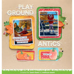 Lawn Fawn Large Stitched Rounded Rectangle Stackables Dies lf3518 Playground Scrapbook Layout