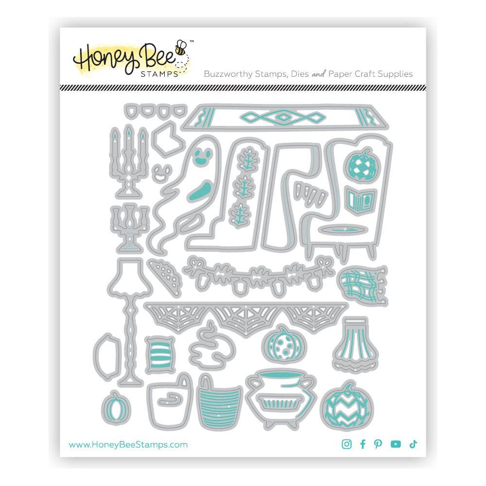 Honey Bee Lovely Layers Fireplace Falloween Add On Dies hbds-llfpfl