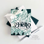 Simon Says Stamp Fancy Hello Wafer Dies sssd112803 Dear Friend Hello Card