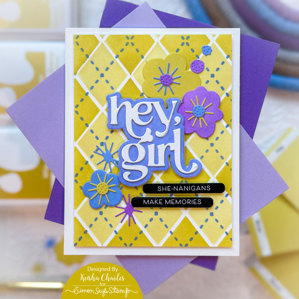Simon Says Stamp Fancy Hey Girl Wafter Dies 1545sd Heart to Heart Friend Card | color-code:ALT02