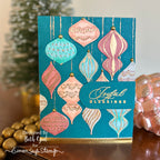 Simon Says Stamp Embossing Folder And Dies Fancy Ornaments sfd368 All The Joy Christmas Card