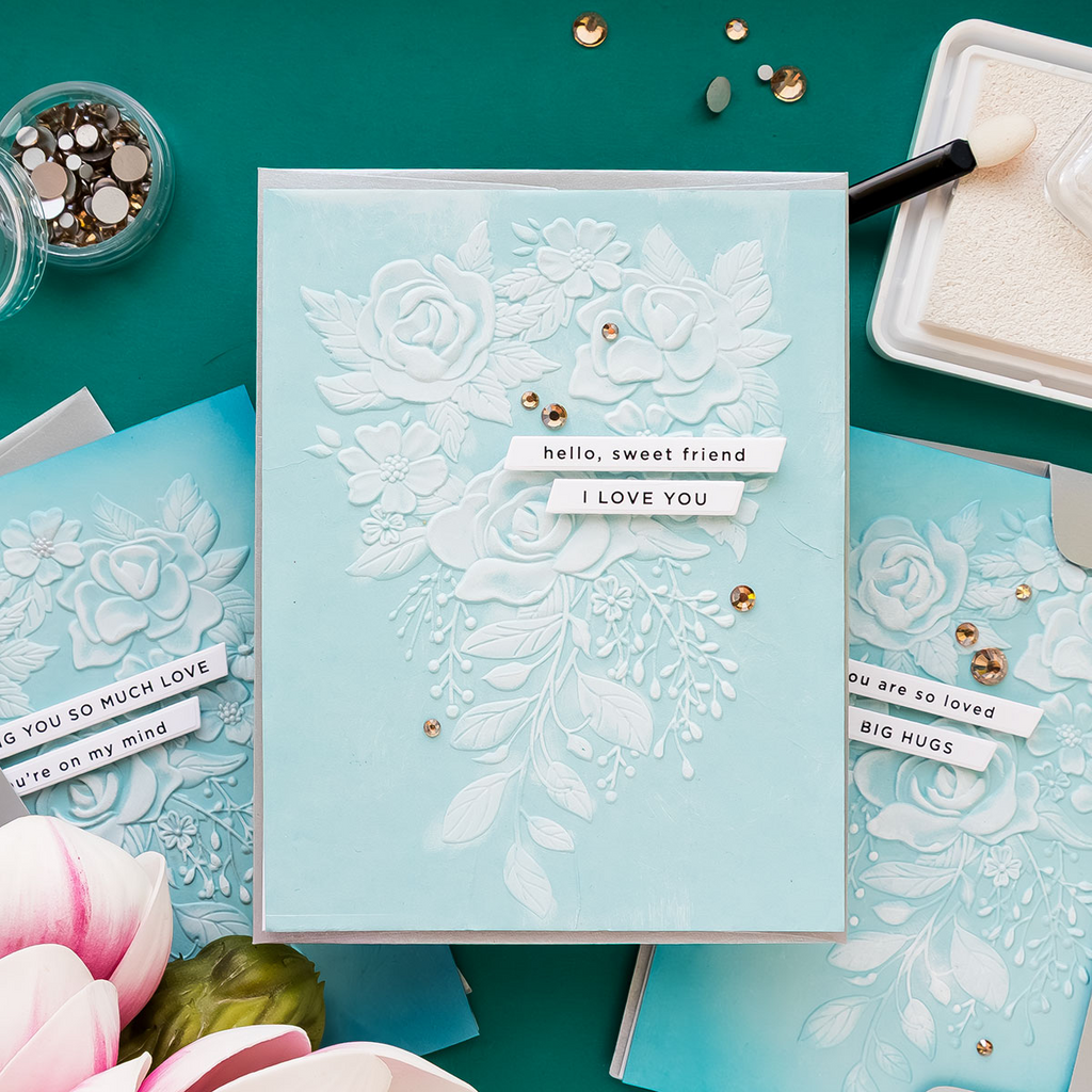 Simon Says Stamp Embossing Folder and Cutting Dies Fancy Rose Bouquet sfd525 Heart to Heart Love Cards | color-code:ALT03