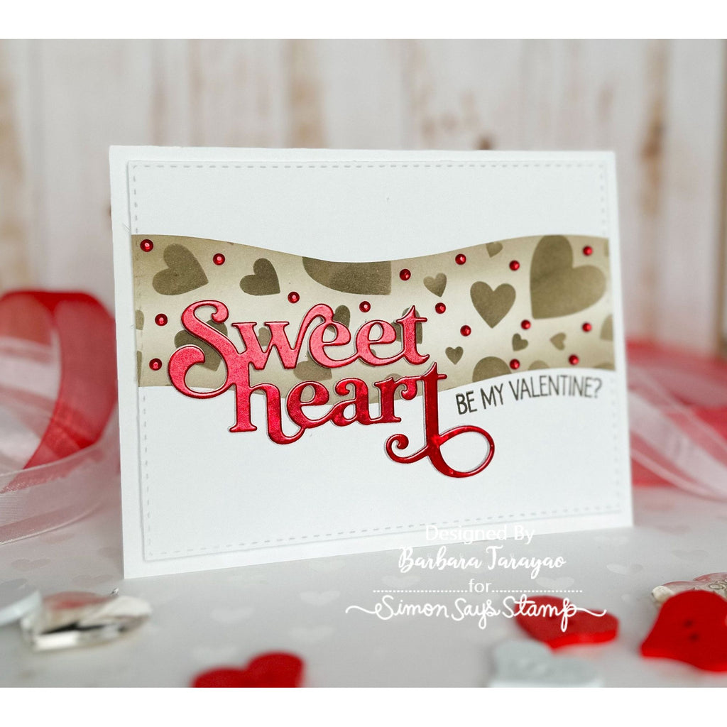 Simon Says Stamp Fancy Sweetheart Wafer Dies 1032sd Sweetheart Love Card