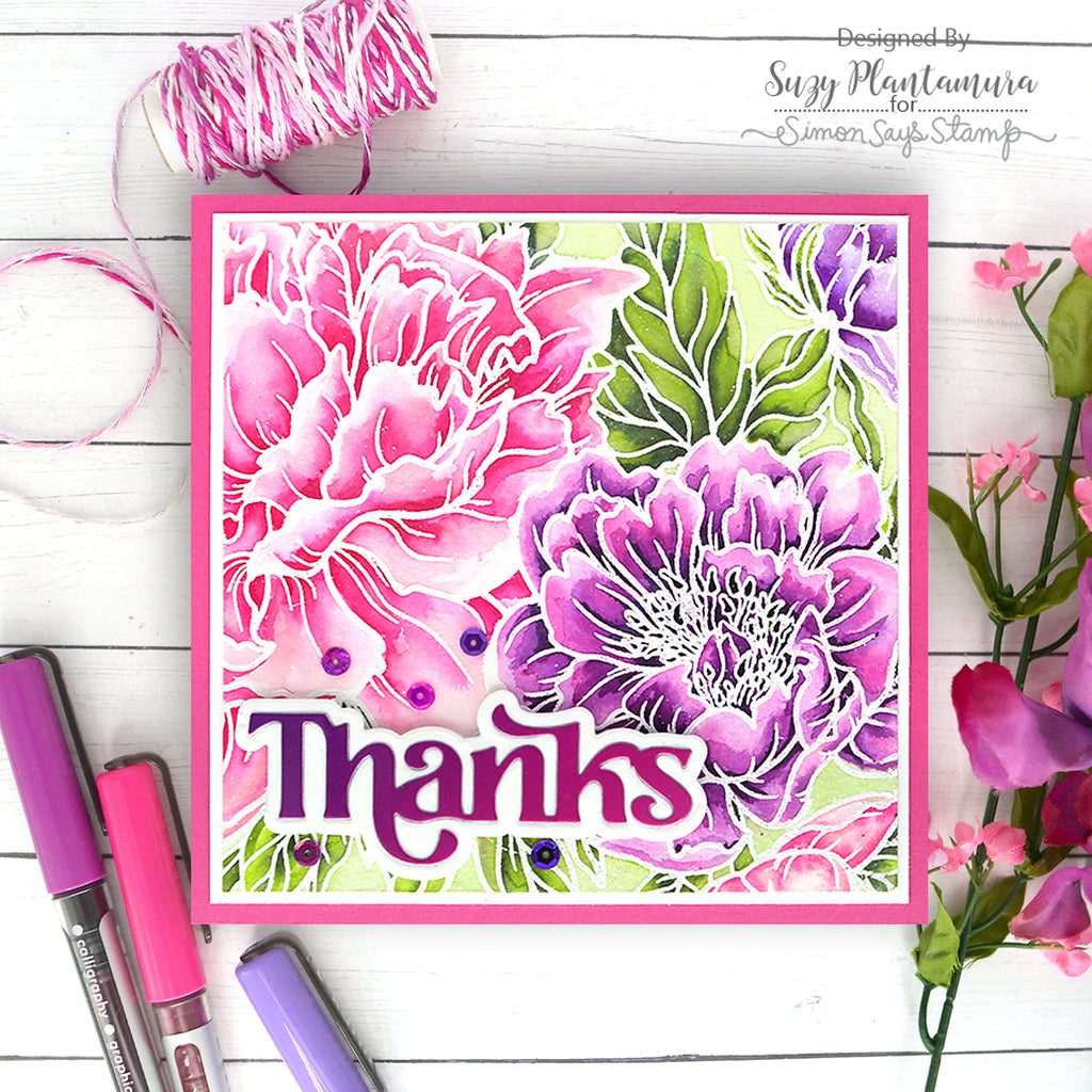 Simon Says Stamp Fancy Thanks Wafer Dies sssd112802 Thanks Card | color-code:ALT09
