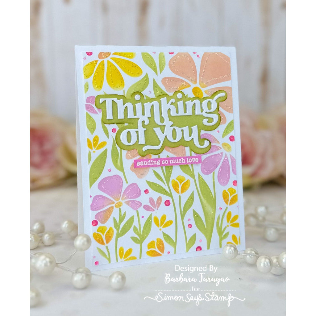 Simon Says Stamp Fancy Thinking Of You Wafer Dies sssd112900 Stamptember Thinking of You Card