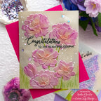 Simon Says Stamp Embossing Folder and Cutting Dies Fantastic Florals sfd489 You Are My Favorite Wedding Card