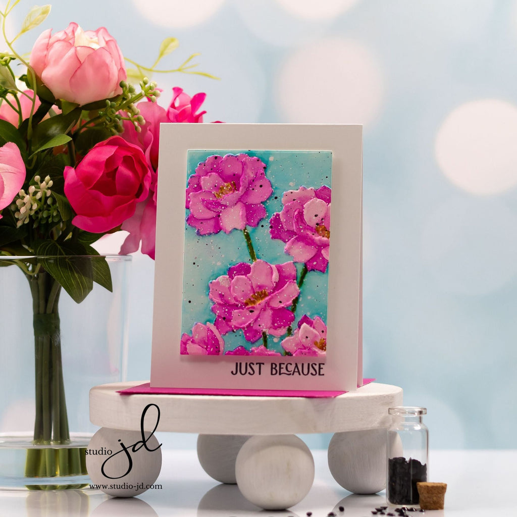 Simon Says Stamp Embossing Folder and Cutting Dies Fantastic Florals sfd489 You Are My Favorite Just Because Card | color-code:ALT03