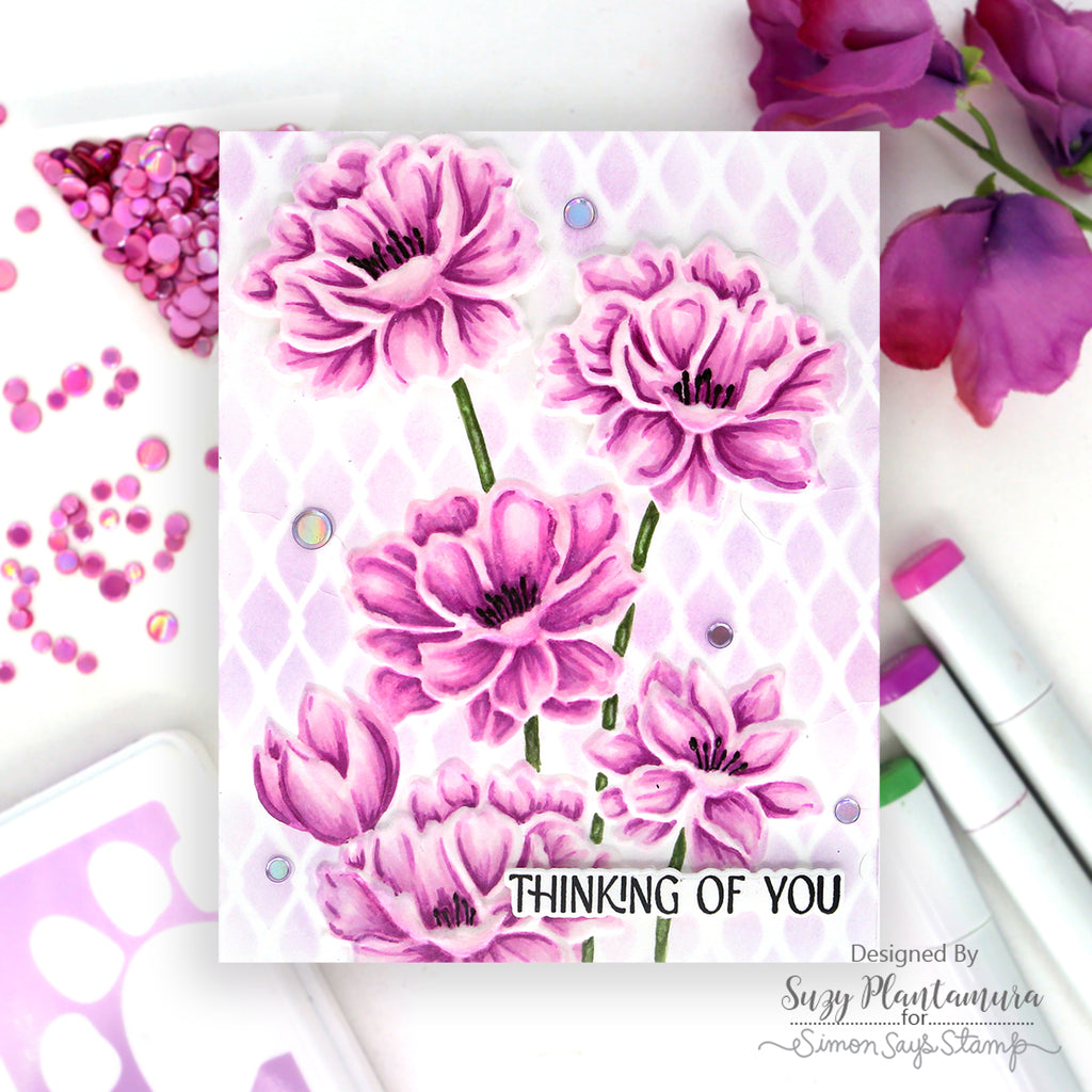 Simon Says Stamp Embossing Folder and Cutting Dies Fantastic Florals sfd489 You Are My Favorite Thinking of You Card | color-code:ALT02