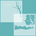 Honey Bee Farmhouse Fields Layering Stencils hbsl-131 tree