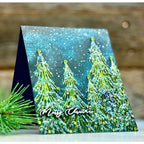 Simon Says Stamp Embossing Folder Feathery Pines sf434 Festive Fun Christmas Card