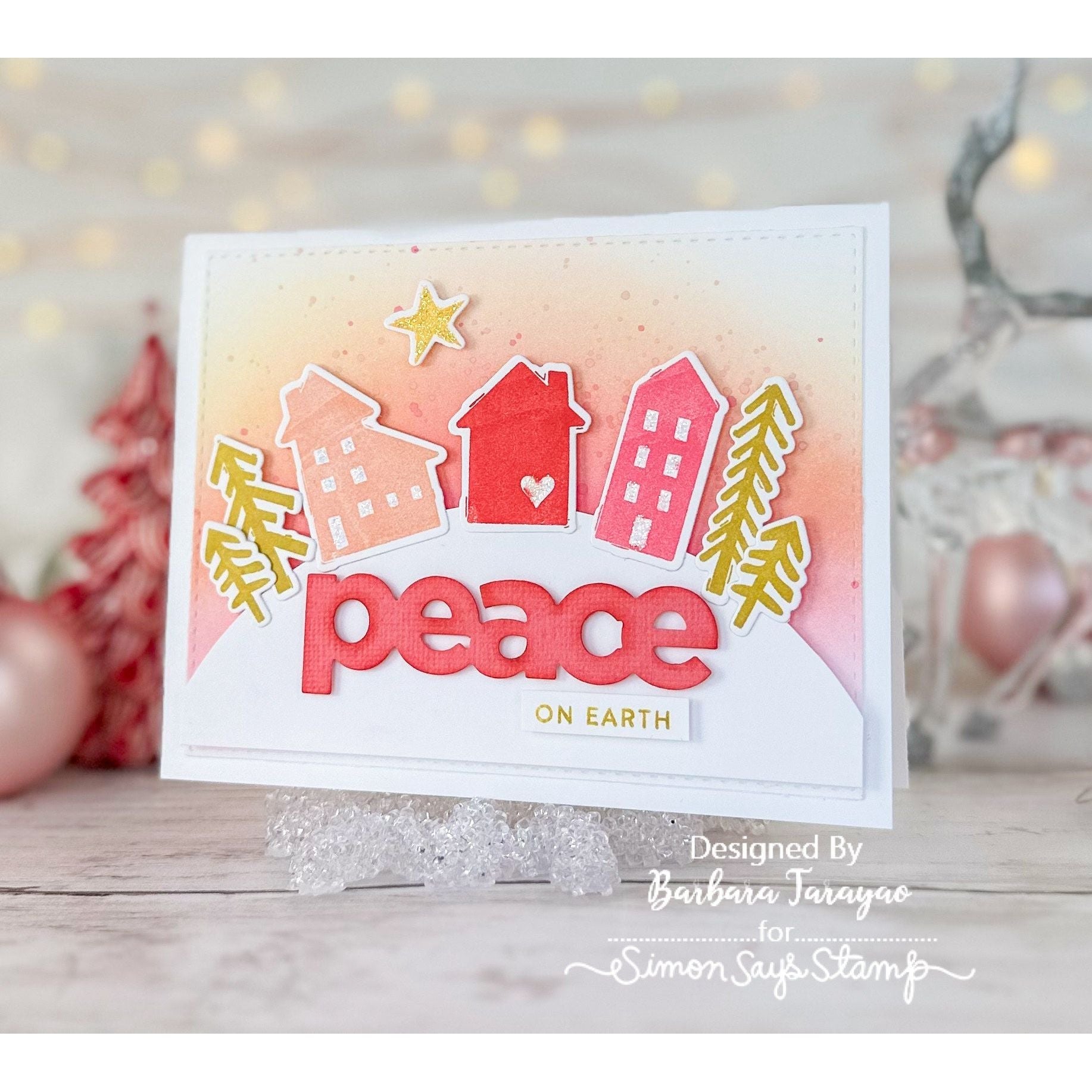 Tim Holtz Festive Print Stamps with Simon Says Stamp Dies Bundle setfp24
