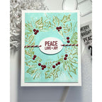 Simon Says Stamp Embossing Folder Festive Wreath sf568 Sugar and Spice Holiday Card