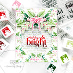 Simon Says Stamp Set pf 4 Stencils Festive Bough Pattern 1087st Christmas Card | color-code:ALT05