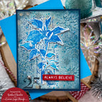 Tim Holtz Festive Collage Stamps with Simon Says Stamp Dies Bundle setfc25 Christmas Card