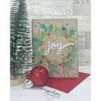 Simon Says Stamp Embossing Folder Festive Wreath sf568 Sugar and Spice Christmas Card