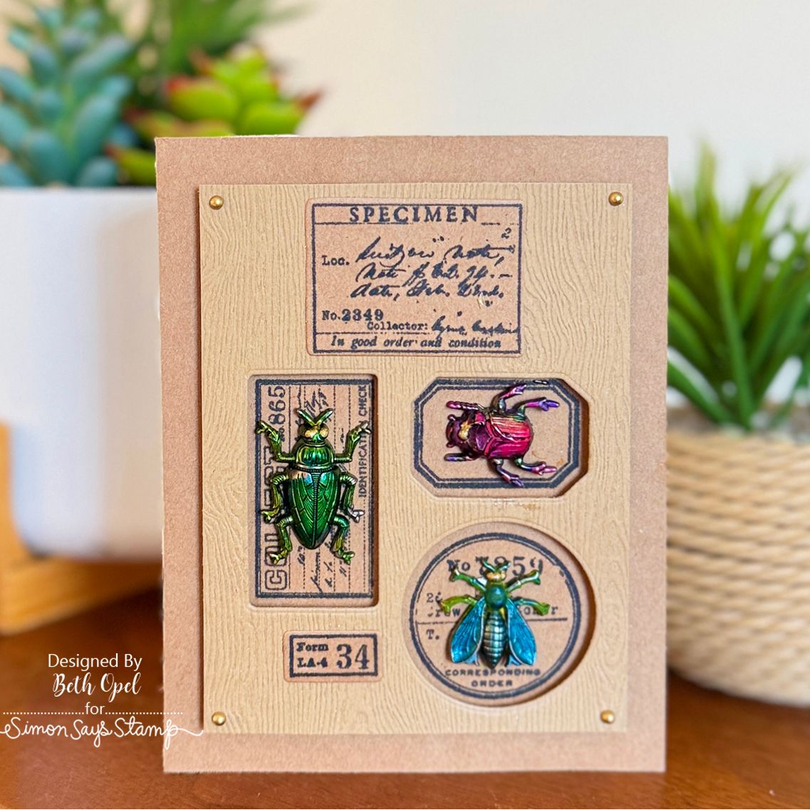 Simon Says Stamp Field Notes Wafer Dies 396sss Bug Card | color-code:ALT01