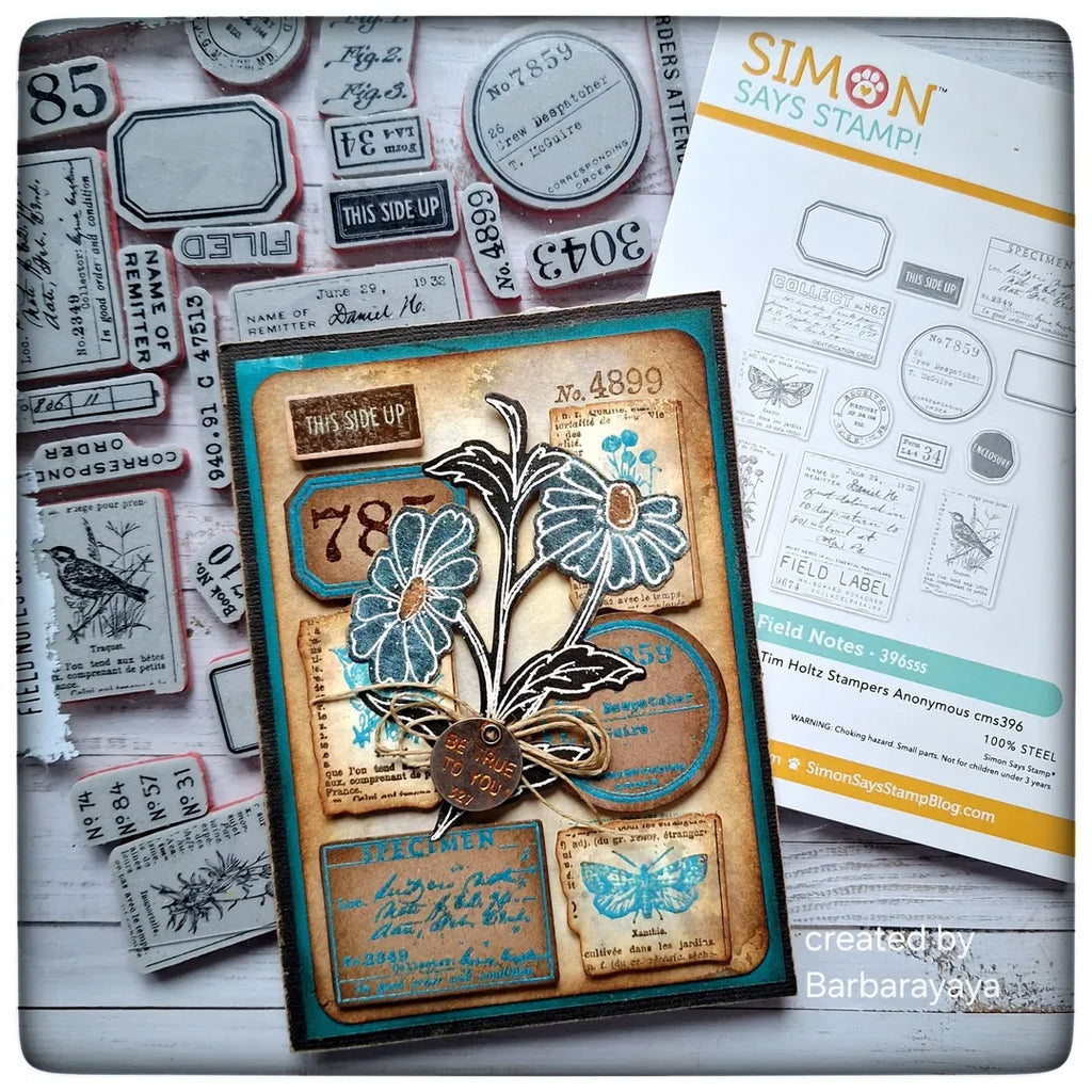 Simon Says Stamp Field Notes Wafer Dies 396sss Be True to You Card
