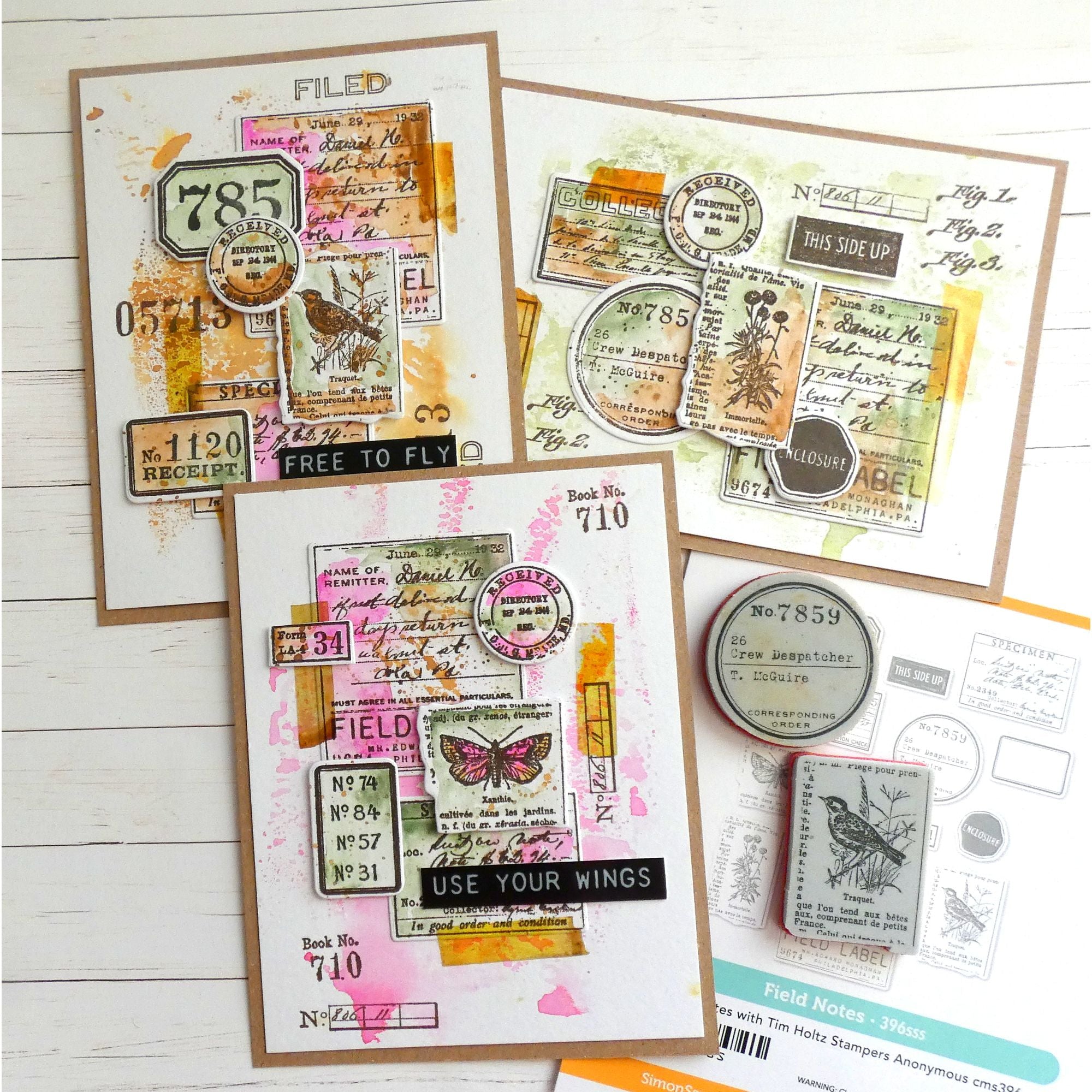 Simon Says Stamp Field Notes Wafer Dies 396sss Vintage Cards | color-code:ALT05