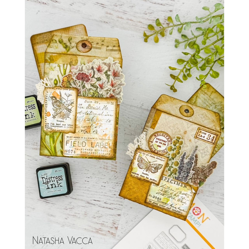 Simon Says Stamp Field Notes Wafer Dies 396sss Vintage Tags