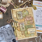 Tim Holtz Field Notes Stamps with Simon Says Stamp Dies Bundle setfn26 Vintage Card