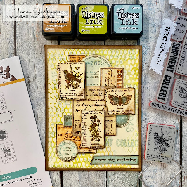 Simon Says Stamp Field Notes Wafer Dies 396sss Vintage Card | color-code:ALT12