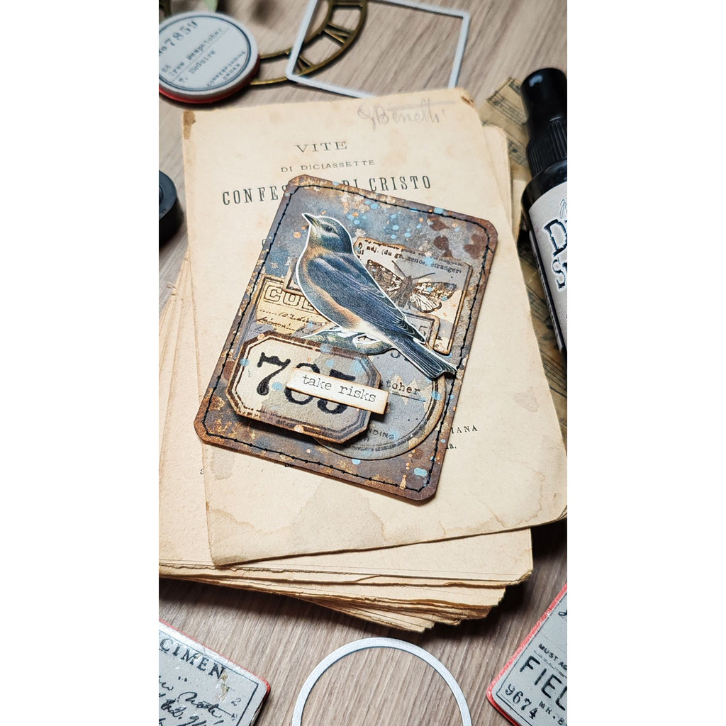 Tim Holtz Field Notes Stamps with Simon Says Stamp Dies Bundle setfn26 ATC