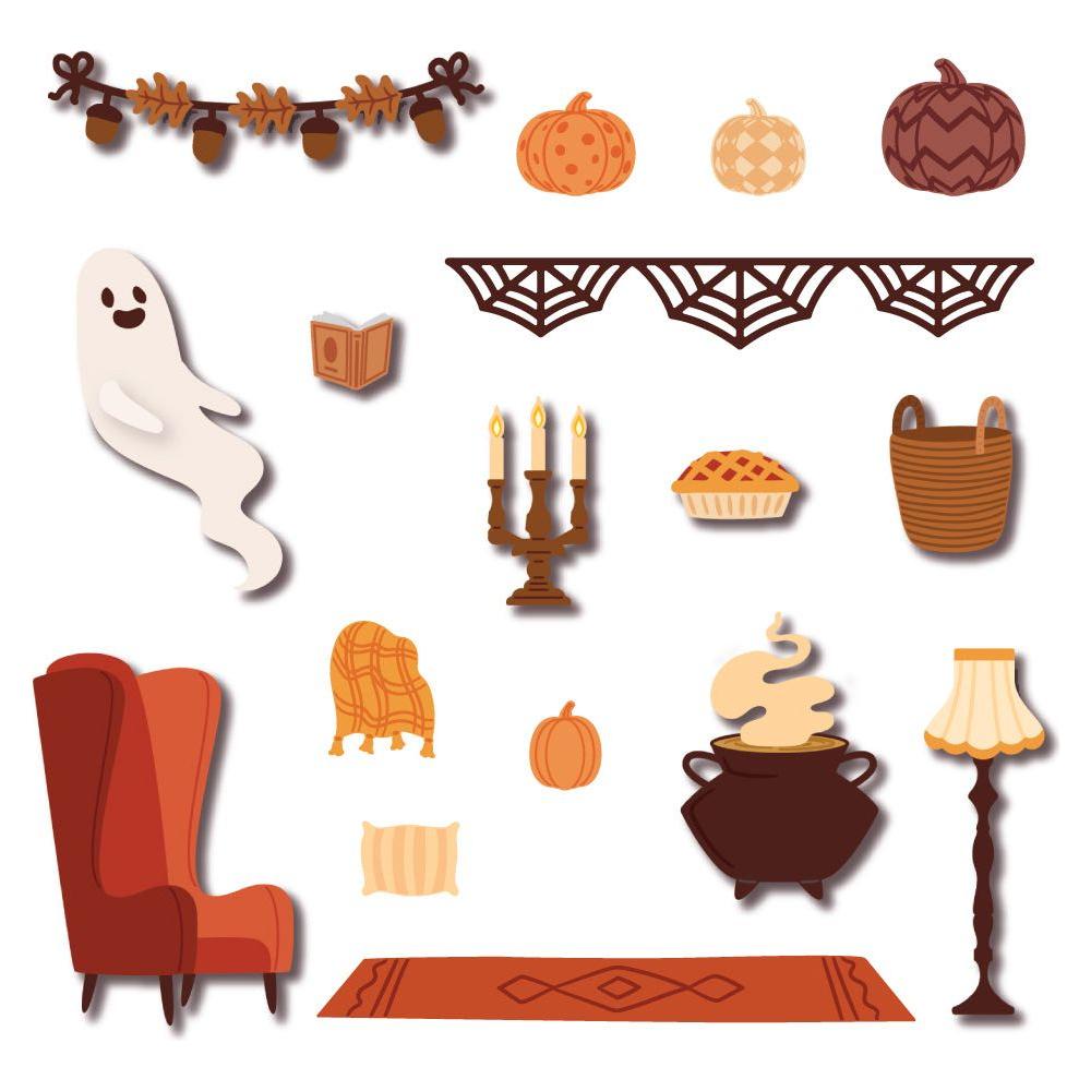 Honey Bee Lovely Layers Fireplace And Falloween Add On Dies Bundle