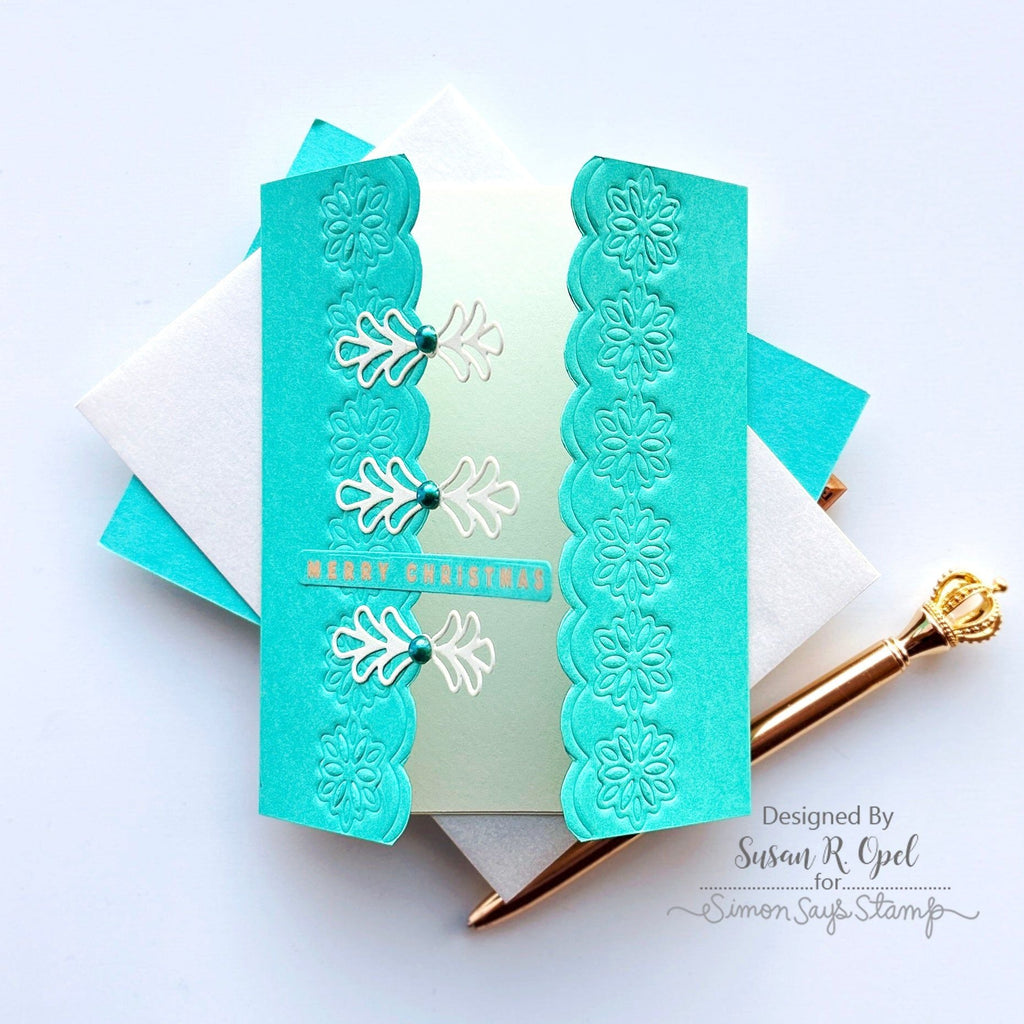 Simon Says Stamp Florence Medallion Wafer Dies s916 Diecember Christmas Card