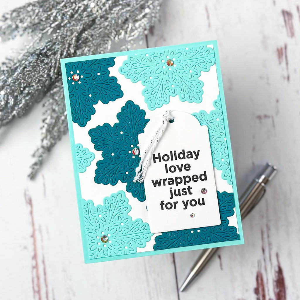 Simon Says Stamp Flourish Snowflake Wafer Dies s1123 DieCember Holiday Card