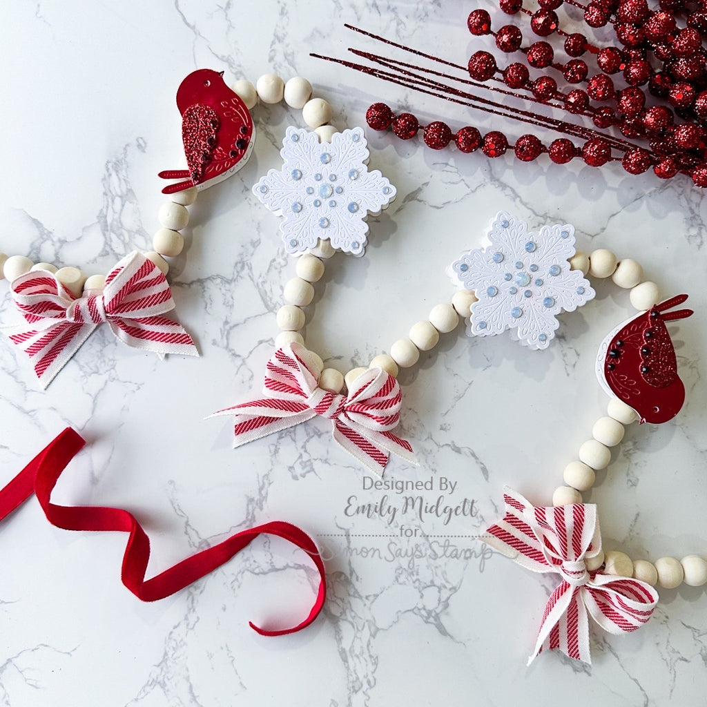 Simon Says Stamp Flourish Snowflake Wafer Dies s1123 DieCember Christmas Garland | color-code:ALT05