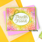 Simon Says Stamp Embossing Folder Flower Frame sf579 Beautiful Moments Friend Card