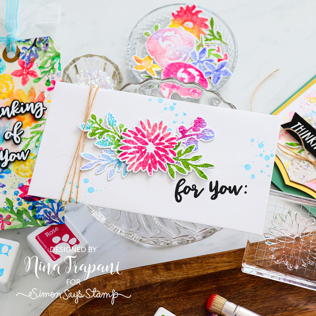 Simon Says Clear Stamps Watercolor Bouquet 2389ssc For You Envelope | color-code:ALT21