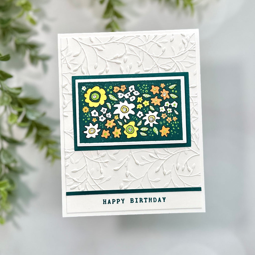 Simon Says Stamp Flower Block Wafer Dies 1039sdc Be Bold Birthday Card