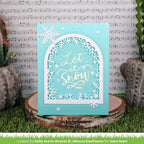 Lawn Fawn Winter Wonderland Window Dies lf3255 let it snow