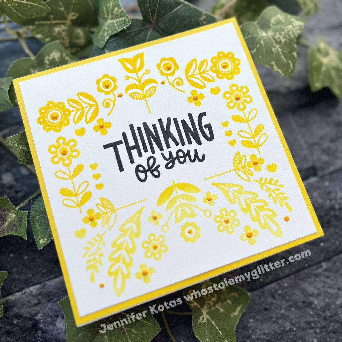 Simon Says Clear Stamps Folksy Cats sss202696c Out Of This World Thinking of You Card | color-code:ALT02