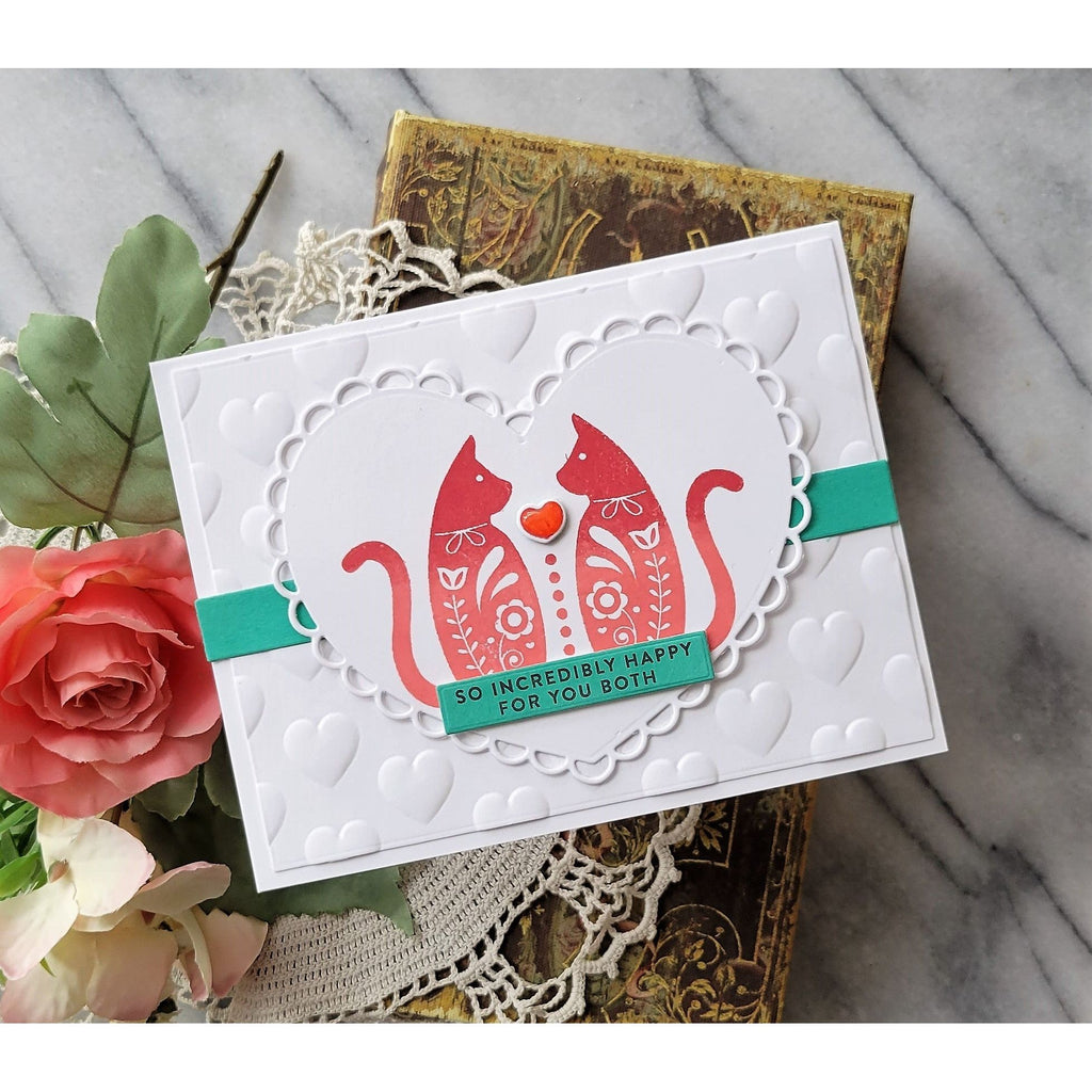 Simon Says Clear Stamps Folksy Cats sss202696c Out Of This World Wedding Card | color-code:ALT01