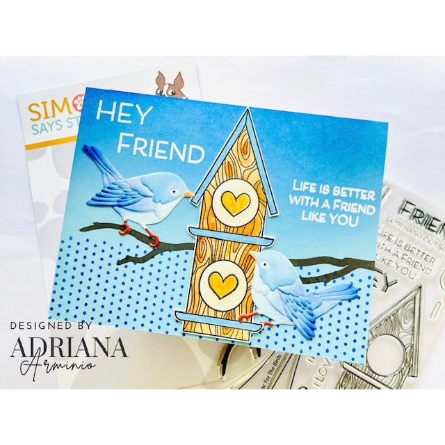Simon Says Stamps and Dies For the Birds set1009fb Friend Like You Friend Card