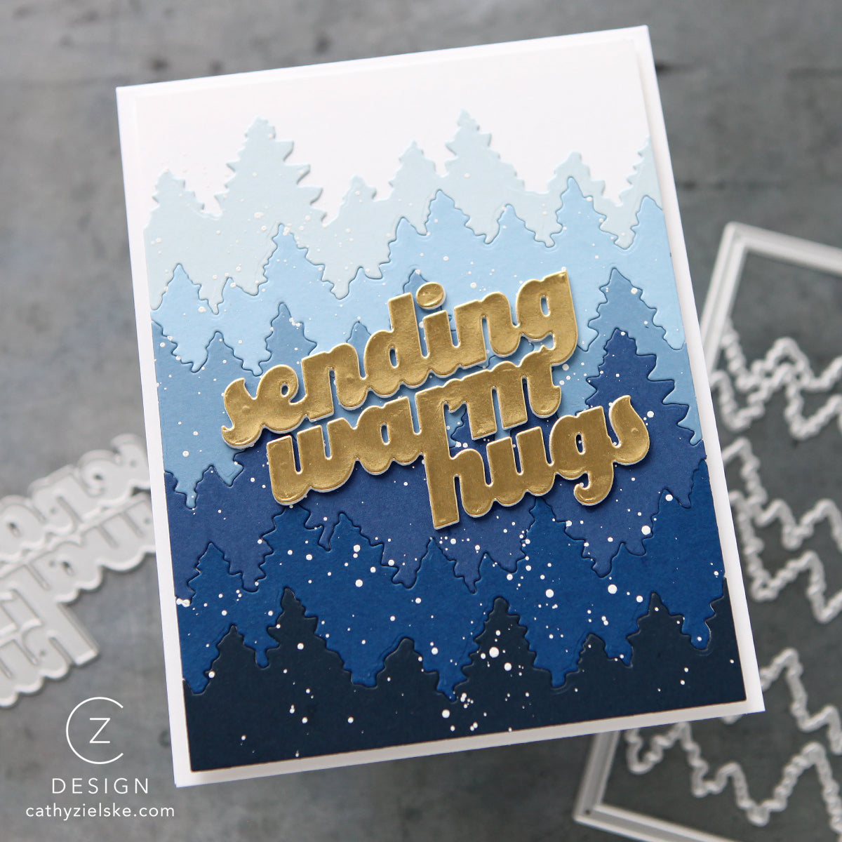 Simon Says Stamp Forest Background Wafer Die 1492md Hugs Card | color-code:ALT02