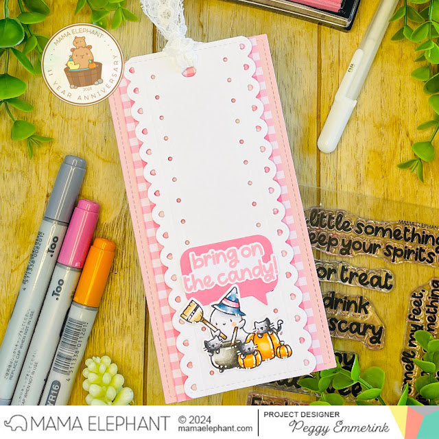 Mama Elephant Book Edges Creative Cuts Steel Dies trick or treat