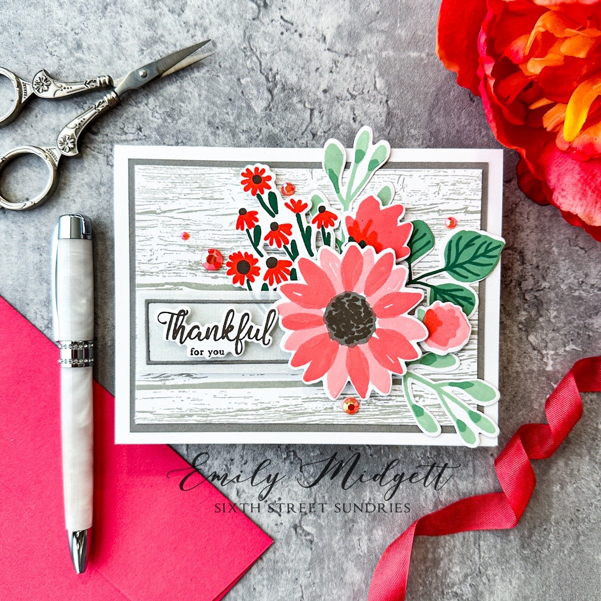 Simon Says Clear Stamps Fresh Air Fall Flowers sss202745c Season Of Wonder Thankful Card | color-code:ALT02