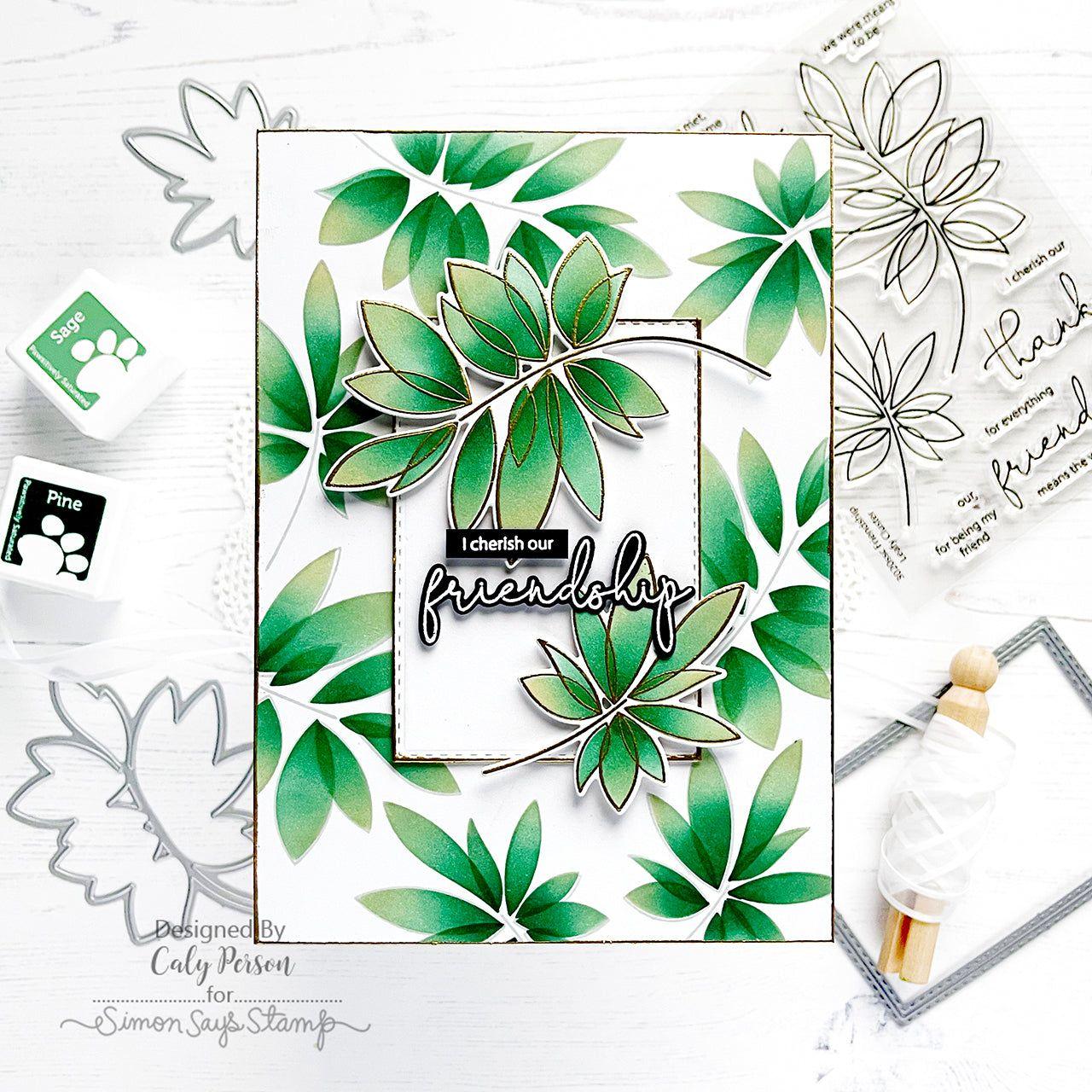 Simon Says Clear Stamps Friendship Leafy Cluster 3020ssc Sweetheart Friend Card | color-code:ALT02