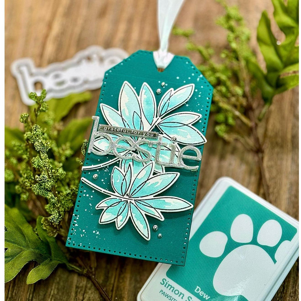Simon Says Clear Stamps Friendship Leafy Cluster 3020ssc Sweetheart Friend Tag