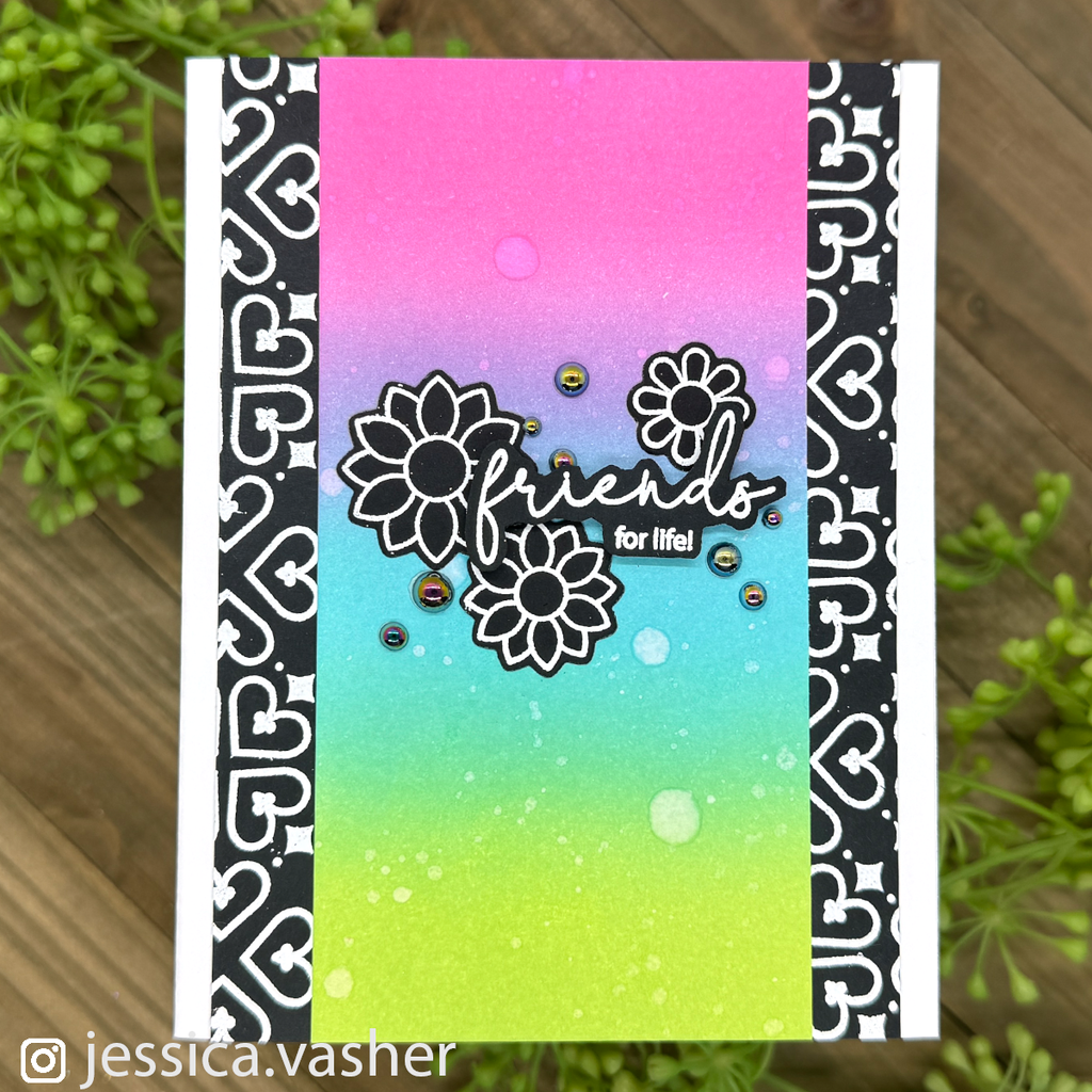 Simon Says Clear Stamps Friendship Leafy Cluster 3020ssc Sweetheart Friend Card | color-code:ALT07