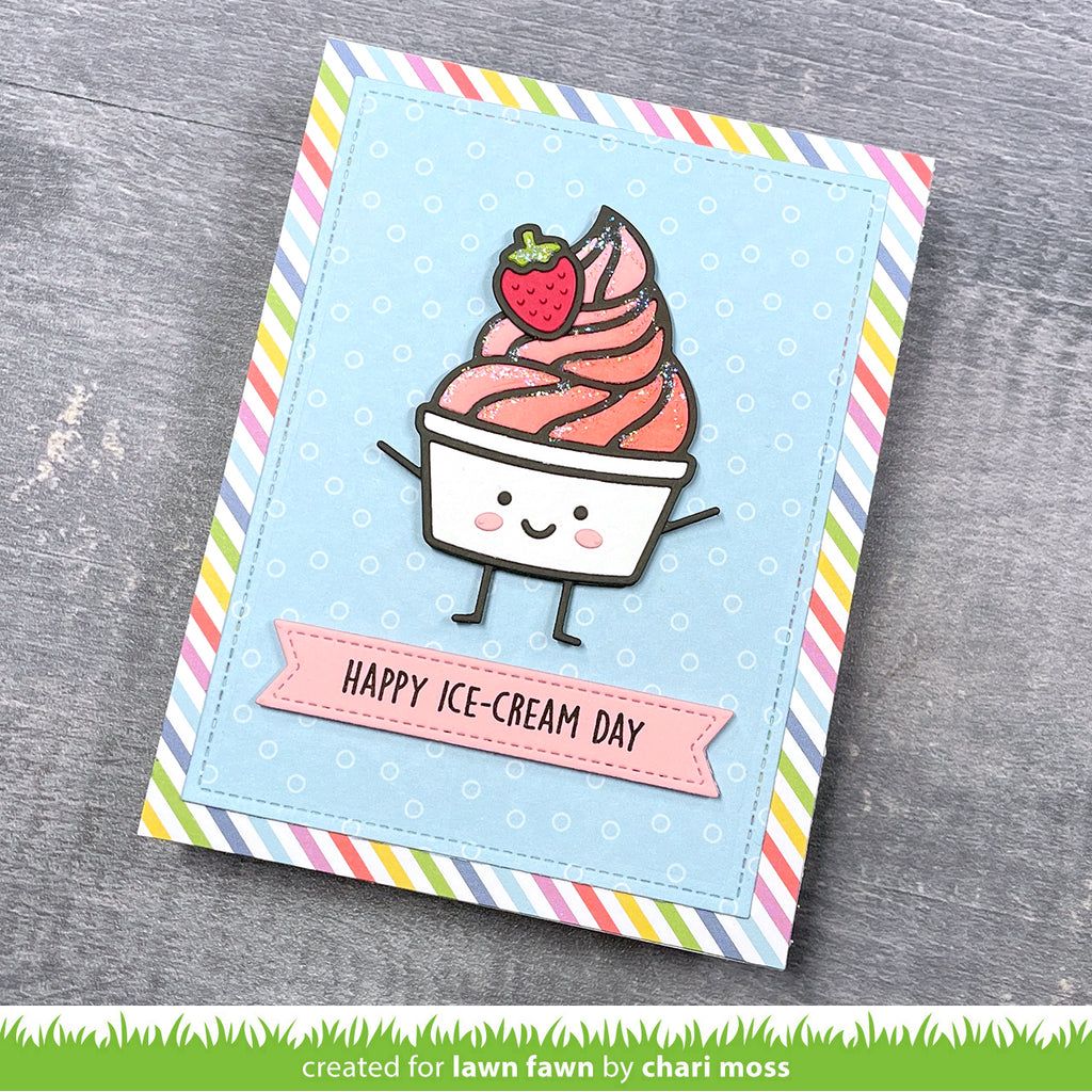 Lawn Fawn Froyo Friend Dies lf3445 Happy Ice-Cream Day